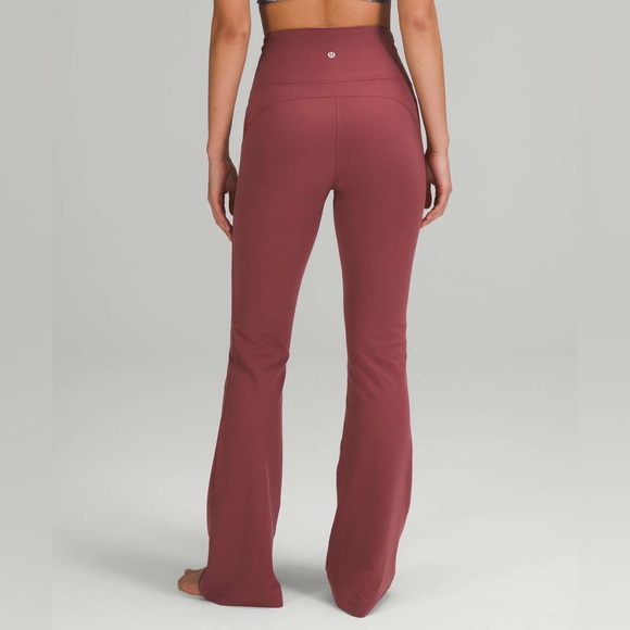 Lululemon Groove Super-High-Rise Flared Pant Nulu size 4 Smoky Red - Picture 1 of 7